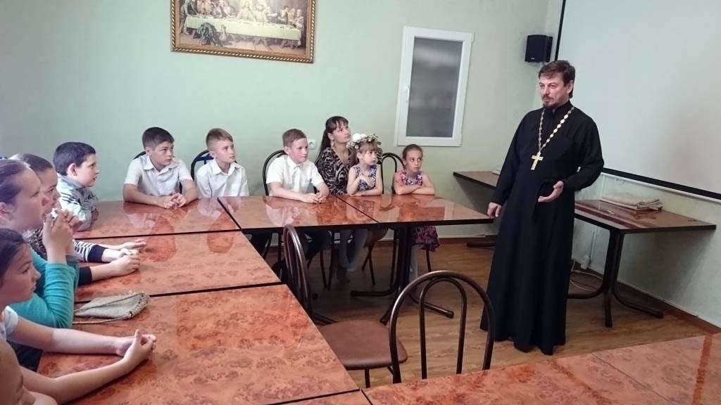 22 мая в 2016 г. при Свято-Троицком храме ст. Казанской состоялось последнее в учебном году занятие детской воскресной школы