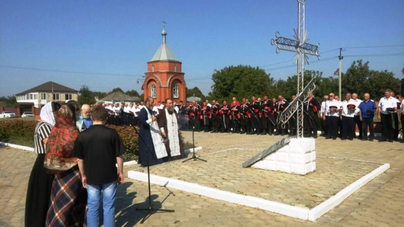 В станице Казанской прошли ежегодные поминовения казачьей сотни Гречишкина